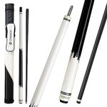 CUEDESG Carbon Fiber Pool Cue Stick 10.5mm/11.8mm/12.5mm,Low Deflection Pool Stick,Professional Cue Stick with Case (White-11.8mm)