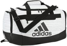 adidas Unisex Adult Defender 4 Small Duffel Bag, Two Tone White/Black, One Size