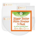 PRO QUALITY NUT MILK BAGS, GREEK YOGURT STRAINER BAG & COLD BREW COFFEE BAG - Commercial Grade REUSABLE ALL PURPOSE Almond Milk etc - Fine Mesh Food Grade BPA Free Nylon - 3 PACK