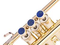 KGUBrass Trumpet Custom FingerButtons with Natural Stones for Yamha YTR Models (Raw Brass)