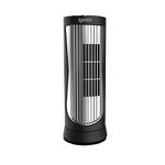 Igenix DF0022 Mini Tower Fan, 12 Inch, 3 Speed Settings, Oscillating, Quiet Operation, 8 Hour Timer, Sleep/Natural Mode, Ideal for Desktops and Bedrooms - Black