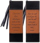 Mr. Pen- Christian Bookmarks, 2 Pack, Faux Leather Bookmark, Bible Bookmarks, Religious Bookmarks, Bible Verse Bookmark, Leather Book Mark, Religious Book Mark, Bible Bookmark