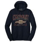 Tee Luv Men's Chevrolet Hoodie - an American Classic Hooded Chevy Sweatshirt, Navy Blue, M