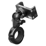 Tackform Black Motorcycle All Metal Phone Mount - Vibration Dampening 20MAXX Spring Cradle | Universal Clamp Fits 1-1/4" to 1-1/2" Handlebars | Compatible with iPhone, Galaxy, More | Short Reach