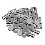 Trimming Shop 11mm Silver Hook and Bar Fastener Closures for Trousers, Skirts, Tunics, Undergarments, Non Sew Clasps, Fashion Clothing, DIY Projects, 10pcs