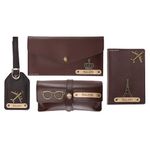 AICA Personalized Name & Charm Leather Wallet Women’s Combo Giftset (Darkbrown) | Birthday Gifts for Girlfriend Teenage Girls