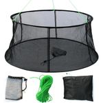 Drasry Fishing Net Trap for Bait Minnow Shrimp Crayfish Foldable Fish Crawdad Lobsters Cast Net Collapsible (33.5 * 39.4 in(85 * 100 CM))