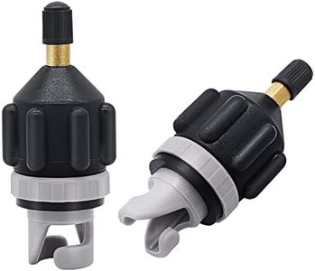 2PACK Inflatable Stand Up Paddleboard (SUP) Pump Adaptor -Universal Standard Schrader Air Valve Adapter Pumping Head Connector Converter for Inflating Boat, Kayak, Surfboard, Bed, Car Tire Black