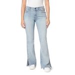 kensie Jeans for Women Midrise Side Slit Flare 32-Inch Inseam, Lora, 10