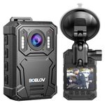 BOBLOV KJ23PRO 2K Wearable Body Camera, Built-in 64GB Bodycam Camera with Sound, Night Vision, 4000mAh Battery for 15 Hours Recording, IP66 Waterproof for Law Enforcement, Security, and Police
