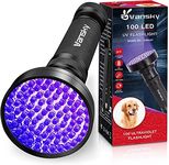 UV Light Blacklight Ultraviolet Torch,Bright 100 LED UV Torch Flashlight 395nm Dry Cats/Dog Urine Stain Detectors Curing UV Resin,UV Black Light Torch OCD Cleaning,Finding Golf Balls/Scorpions