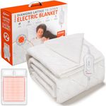 Wärmer Diamond Lattice Tie Down Electric Heated Blanket - Control with 3 Heat Settings, Detachable Controller, Machine Washable - Double Size 150cm x 120cm