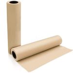 SOYANGNEK Eco Kraft Wrapping Paper Roll Biodegradable 80GSM Recycled Material Natural Wrapping Paper, Table Cover/Runner, Moving, Packing & Shipping (12 x 1200 inch)