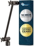 HammerHead Showers® ALL METAL 12 Inch Long Adjustable Shower Arm — Feat. Shark Teeth, The Strongest Locking Joints of Any Shower Head Extension Arm — Raises Showerhead Height — Oil Rubbed Bronze