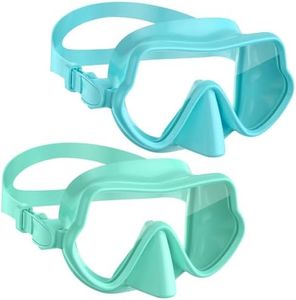 W WSTOO Snorkel Diving Mask,Adults Swim Goggles with Nose Cover,Panoramic Anti Glare HD Tempered Glass,Lens Anti Fog Coating Treatment,Effectively Preventing Fogging