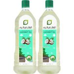 Naturalist 2L Cold Pressed Coconut Oil for Cooking (Chekku/Ghani/Virgin Oil) | Unrefined | 100% Natural | Chemical-Free | Edible/Massage/Hair Care Oil - Pack of 2 (1 Litre each)