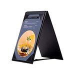 NJ Leather Menu Sign Display Stand for cafes bars or Restaurant Presenter, Menu Holder Menu Covers for Specials or Drinks Black, PU Leather