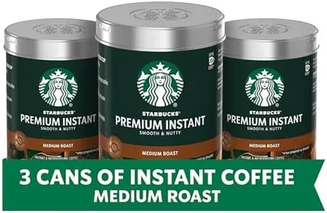 Starbucks Premium Instant Coffee, Medium Roast, 100% Arabica Beans, 3 Pack (3.17 Oz Each)