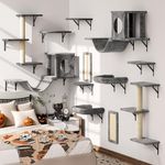 12-in-1 Cat Wall Shelves, Wall Mounted Cat Climber