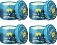 Cliganic Natural Mosquito Repellent Candle (Pack of 4) | Citronella, DEET Free, Essential Oil Infused for Outdoor, Camping | Burns 18 Hours