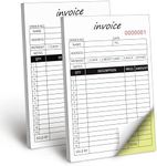 Homvle 2 Pack Invoice Receipt Book with Carbon Copies 8.3x5.5 Inches, 2-Part Carbonless Sales Invoice Book for Small Boutique Business, 50 Sets(invoice), Invoice, One size