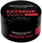 TRENDSTARTER Hair Wax - Extreme, 4oz - Matte Finish - Premium Water Based Flake-Free Hair Styling Pomade for All Hair Types - All-Day Strong Hold