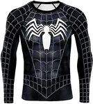 HIKZXEKJI Men's 3D Captain High Elastic Compression T-Shirt, Spider 11, X-Large