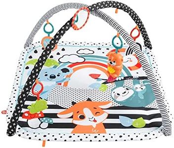 Fisher-Price Tapis Sensoriel Bébé 3-en-1 dès 3 Mois | Tapis D'éveil et de Jeux avec Lumières et Sons pour Enfants | Jouets D'activité et de Développement | Idée Cadeau Naissance Fille et Garçon, HPF39