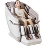 ROTAI Massage Chair 3D Massage Chair Neck Lower Back Relax Foot Rollers Rocking Heat Chair Zero Gravity Home Office (Grey, A39)
