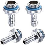 uxcell Brass Hose Fitting G1/4 Thread with OD 7.2mm Nozzle for PC Water Cooling System 4pcs