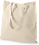 ECOFACTORYDIRECT 12 Pack NATURAL Color Cotton Bag - 15" X 16" reusable grocery bags 5.5 oz cotton canvas tote eco friendly super strong reusable washable (NATURAL, 12)