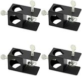 QWORK Deck Torch Clamp, Set of 4 Deck or Porch Rail Clamps, Universal Deck Clamp Torch Mounting Bracket for Railings or Posts/Bannister