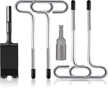 Baieasy Ice Anchor Drill Adapter Kit with 4 Ice Fishing Shelter Stake Nails - 1/4" Adapter Head for Easy Setup - Ideal Ice Shanty Anchors for Setting Up Shelter Tent