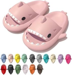 Shark Cloud Slippers, Shark Cute Slides for Women Man, 2023 Summer Slipper Sandals for Boys Girls Spa Platform Shoes Non-Slip Beach Open Toe Beach Sandals Shower Couple Shoes (38/39, pink, numeric_7)