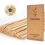 TOMCENXI 120PCS Reed Diffuser Sticks,7.5 Inch Natural Rattan Wood Sticks,Diffuser Refills,Essential Oil Aroma Diffuser Replacements Sticks for Home,Office