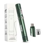 Ruaal Green Laser Pointer High Power | Smart USB Rechargeable Laser Light Pen | Laser Light Powerful Long Range 5000m Beam | Laser Pointer for Presentation, Stargazing, Outdoor Use