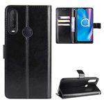 QiongniAN Case for Alcatel 1V 2020 5007U Case Cover,Case for Alcatel 3L 2020 5029D Case Cover,Flip Leather Wallet Cover Case for Alcatel 1S 2020 5028A 5028D 5028Y Case Black