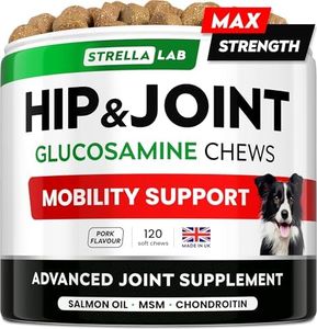 STRELLALAB – Treats Over Tablets! Tasty Dog Joint Supplement Chews – Advanced Joint Care with Glucosamine & Chondroitin – Made in UK – 120 Count