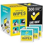  Care Check Lens Wipes, 300 Pre-Moistened Cleaning Wipes for Cameras, Laptops, Cell Phones, Eyeglasses, Other Screens and More    