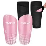 TAGVO Soccer Shin Guards for Kids Youth, Shin Pads and Shin Guard Sleeves with Optimized Insert Pocket, Protective Soccer Equipment for Boys Girls Men Women