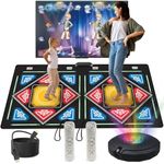 Tucraew Dance Mat, Electronic Dance Mat for TV with HD Camera, Wireless Double User Dance Mat with Game Controller, Non-Slip Dance Pad for Kids Adults, Christmas Birthday Gifts for Girls Boys