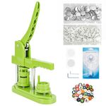 Happizza Button Maker (3rd Gen) - 25mm (1 in) DIY Pin Press Kit With 500 Parts, Pictures, Circle Cutter & Magic Book - Installation-Free Badge Punch Press