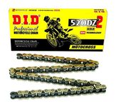 D.I.D 520DZ-118 Gold 118-Links DZ2 Chain with Connecting Link