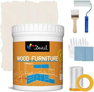 DWIL Acrylic Wood Paint for Furniture - Semi-Gloss Paint Suitable for Wood Surface Renovation, Water-Based All match Paint, Non-Toxic & Odorless, Eco-Friendly & Healthy (32OZ, Ivory White)