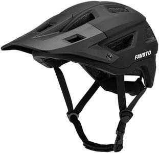 Favoto Mountain Bike Helmet - Dual Shell Lightweight MTB Helmet Bicycle Helmet Adjustable for Adults Men Women Youth CPSC Certificated, Glossy Black