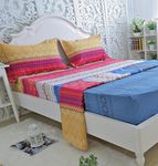 FADFAY 100% Cotton Bed Sheet Set Exotic Bohemian Sheets 4Pcs-King