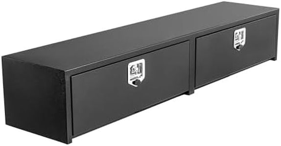 Garvee Black Steel Truck Bed Tool Box, Trailer Tongue Box, Truck Storage Organizer Tool Chest For Truck Bed, RV, Trailer (72"x 16"x 13")