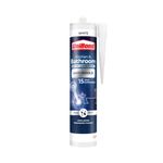 UniBond Anti-Mould White, Waterproof Mould Protection Kitchen & Bathroom Sealant, Long-lasting White Silicone Sealant, Powerful Shower Sealant, 1 x 274g Cartridge