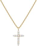 PAVOI 14K Gold Plated Cross Necklac