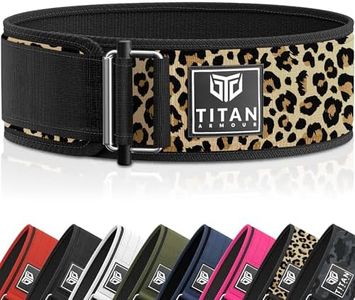 Titan Armour Weight Lifting Belt, Self-Locking Gym Belt, Leopard L
